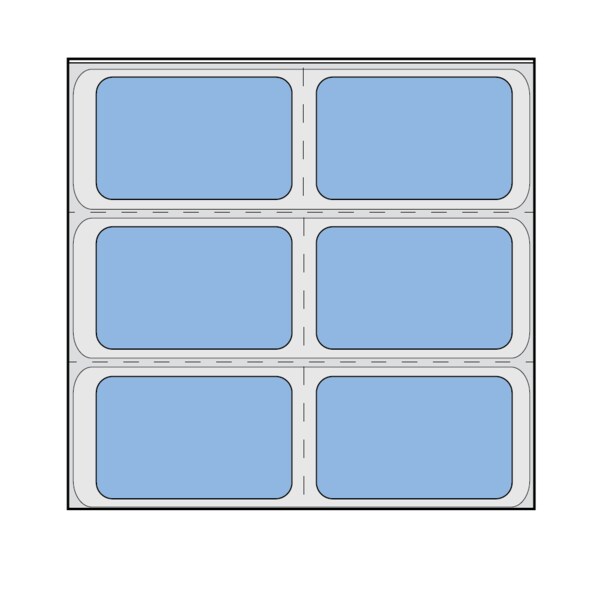 Direct Thermal Piggy Back Label, Strip Style 2-up 13/16" x 1-11/16"